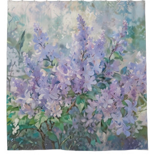 *~* TV2 Vintage Malerei Lavender Lilac Art Duschvorhang