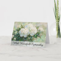 *~* TV2 White Hydrangea Floral Sympathie Card