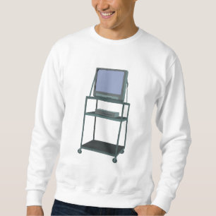 TV and VCR cart Classroom 80s 90s Funny School Sweatshirt
