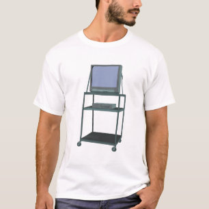 TV and VCR cart Classroom 80s 90s Funny School T-Shirt