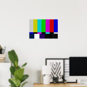 TV bar color test Poster (Heimbüro)