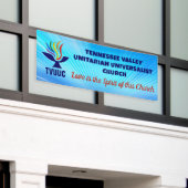 TV Chalice-Logo, Blue Background Banner (Äußeres Gebäude)