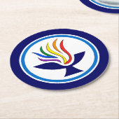 TV-Chalice-Logo Runder Pappuntersetzer (Angewinkelt)