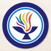 TV-Chalice-Logo Runder Pappuntersetzer (Vorderseite)