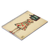 TV Dame Porträt Notizbuch Notizblock (Linke Seite)