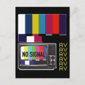 TV-Prüfkarte Keine Signal-Vaporwave Postkarte (Vorderseite)