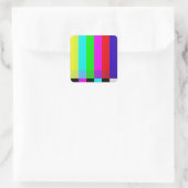 Tv Quadratischer Aufkleber (Tasche)