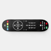 TV Remote Kontrolle Schwarz Moderne Stilvolle Cool Skateboard (Horizontal)