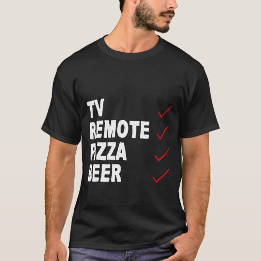TV Remote Pizza Beer - T-Shirt (Vorderseite)