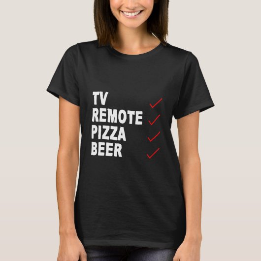 TV Remote Pizza Beer - T-Shirt (Vorderseite)