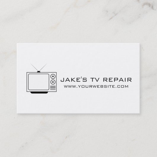 TV Repair Business Card Visitenkarte (Vorderseite)