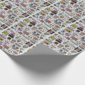 TV Serie Doodles: Funny Vintages Set. Geschenkpapier (Ecke)