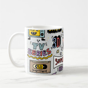 TV Serie Doodles: Funny Vintages Set. Kaffeetasse