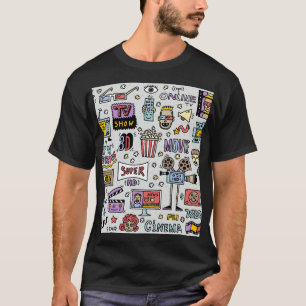 TV Serie Doodles: Funny Vintages Set. T-Shirt