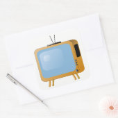 TV-Set Quadratischer Aufkleber (Umschlag)