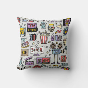 TV Shows, Serien und Filme Funny Doodle Vintag s Kissen