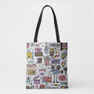 TV Shows, Series and Movies Funny Doodle vintage s Tasche