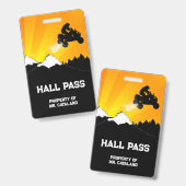 TV-Sprunglehrer-Hall-Pass Ausweis (Vorder- & Rückseite)