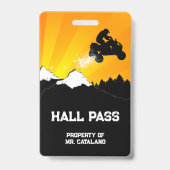 TV-Sprunglehrer-Hall-Pass Ausweis (Rückseite)