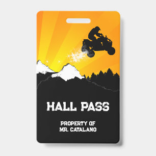 TV-Sprunglehrer-Hall-Pass Ausweis