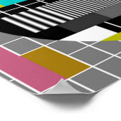 TV-Testkarte geschlossen Poster (Ecke)