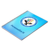 TVUC Chalice-Logo auf dem Hintergrund der blauen R Notizblock (Linke Seite)