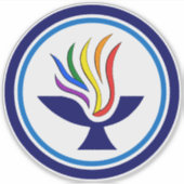 TVUC Flaming Chalice Logo. Aufkleber (Vorderseite)