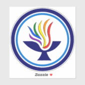 TVUC Flaming Chalice Logo. Aufkleber (Blatt)