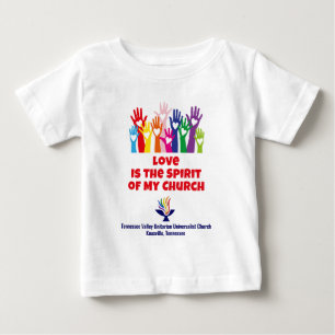 TVUC Herz/Hände LIEBE ist der Geist Baby T-shirt
