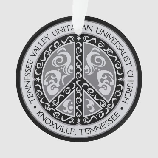 TVUC Peace Sign Car Mirror Hanging Ornament (Vorderseite)
