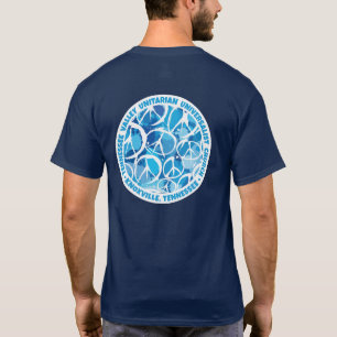 TVUC Peace Signs in Shades of Blue T-Shirt