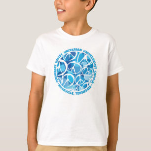 TVUC Peace Signs in Shades of Blue T-Shirt