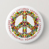 TVUC, schönes Friedenssymbol Button (Vorderseite)