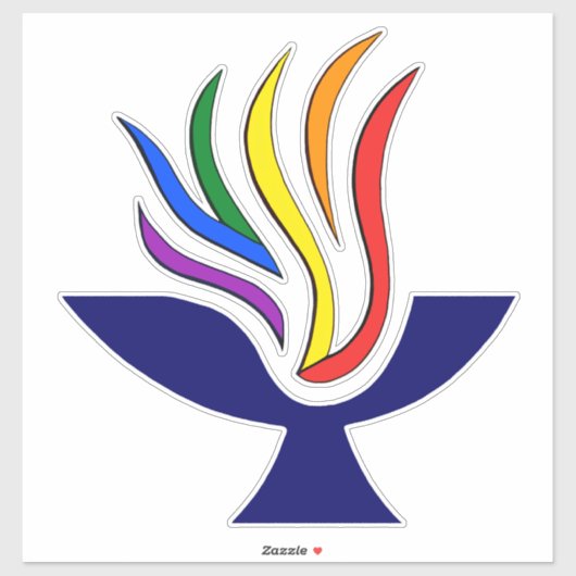 TvUC-Symbol-Flammenkhalice-Logo Aufkleber (Blatt)