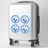 TVUUC Chalice Logo Medium Blue Circle Aufkleber (Koffer)