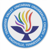 TVUUC Chalice Logo Medium Blue Circle Aufkleber (Vorderseite)