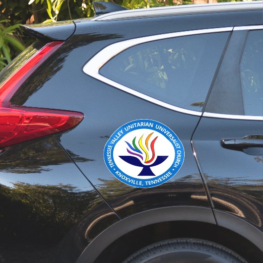 TVUUC Chalice Logo Medium Blue Circle Aufkleber (Auto Seite)