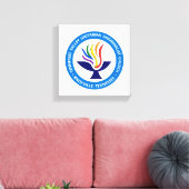 TVUUC Chalice Logo Medium Blue Circle Leinwanddruck (Insitu (Wohnzimmer))