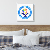 TVUUC Chalice Logo Medium Blue Circle Leinwanddruck (Insitu (Schlafzimmer))