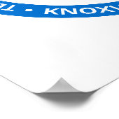 TVUUC Chalice Logo Medium Blue Circle Poster (Ecke)