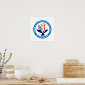 TVUUC Chalice Logo Medium Blue Circle Poster (Küche)
