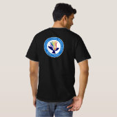 TVUUC Chalice Logo Medium Blue Circle T-Shirt (Schwarz voll)