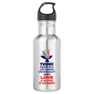 TVUUC Chalice Logo Symbol, Liebe ist der Geist Edelstahlflasche