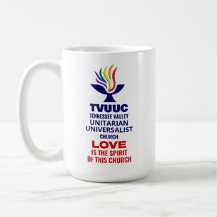 TVUUC Chalice Logo Symbol, Liebe ist der Geist Kaffeetasse