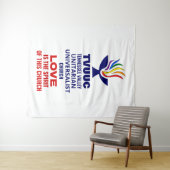 TVUUC Chalice Logo Symbol, Liebe ist der Geist Wandteppich (Beispiel (Horizontal))