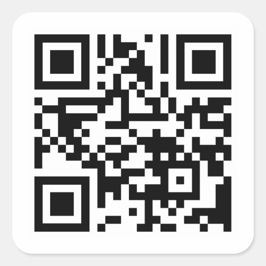 TVUUC QR Code auf der Website Quadratischer Aufkleber (Vorderseite)