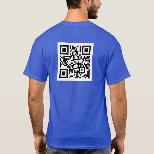 TVUUC QR Code auf der Website T-Shirt (Rückseite)
