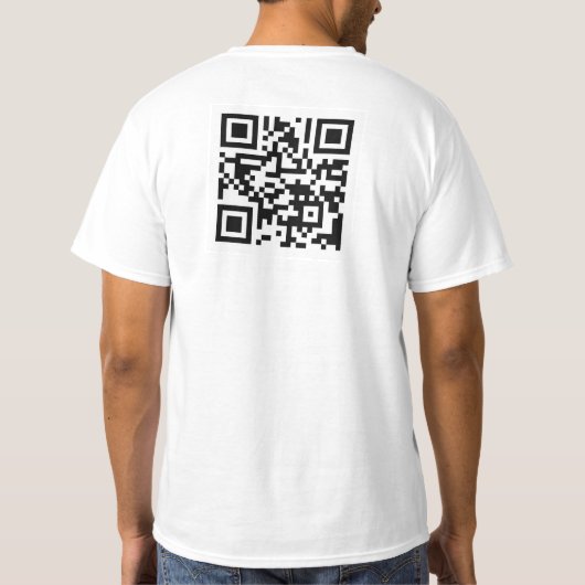 TVUUC QR Code auf der Website T-Shirt (Rückseite)
