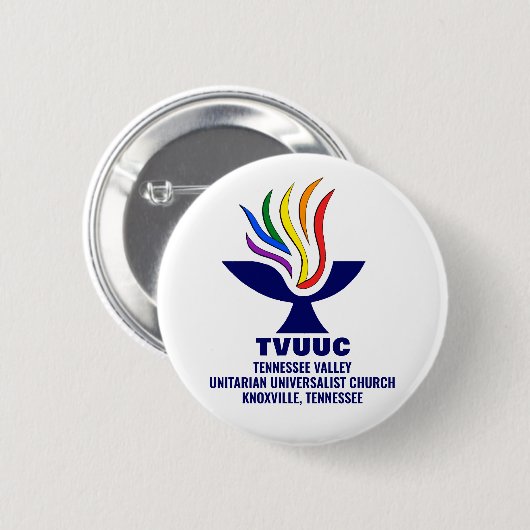 TVUUC Tennessee Valley Unitarian Universalist Button (Vorne & Hinten)