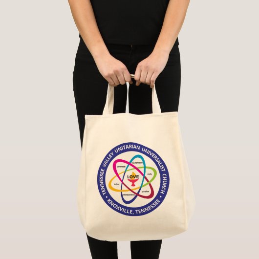 TVUUC UUA Gemeinsame Werte Atom Tragetasche (Vorderseite (Produkt))
